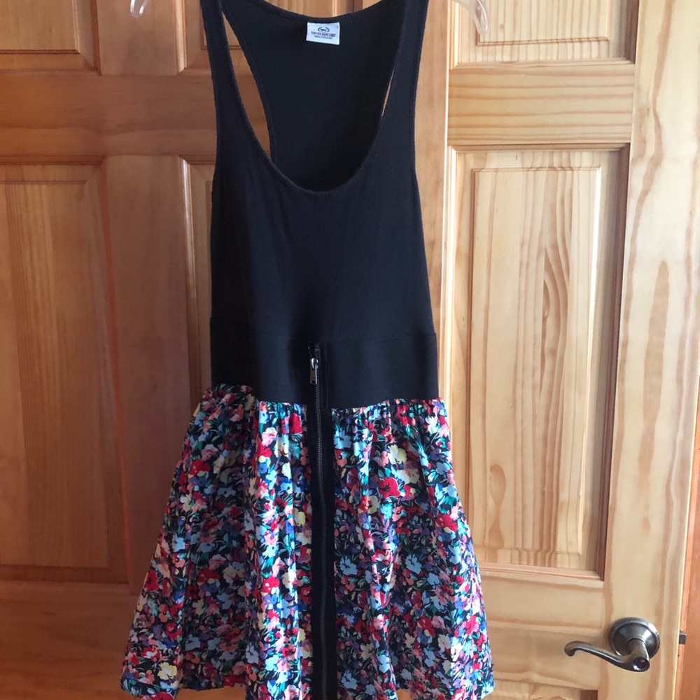 Black and floral Pink dress